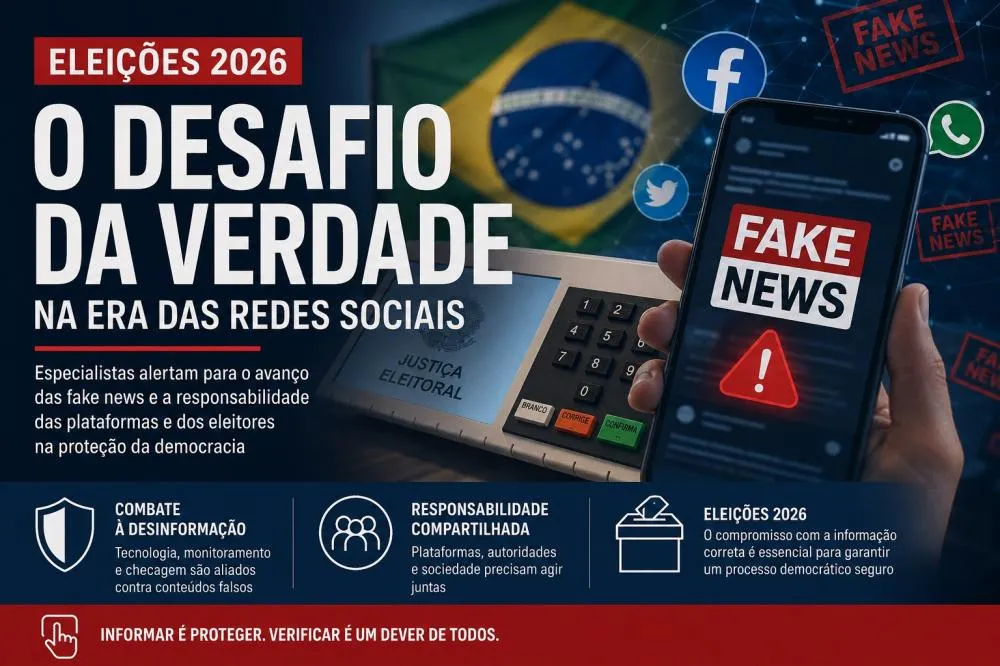 Eleições de 2026 ampliam desafio das redes sociais no combate às notícias falsas